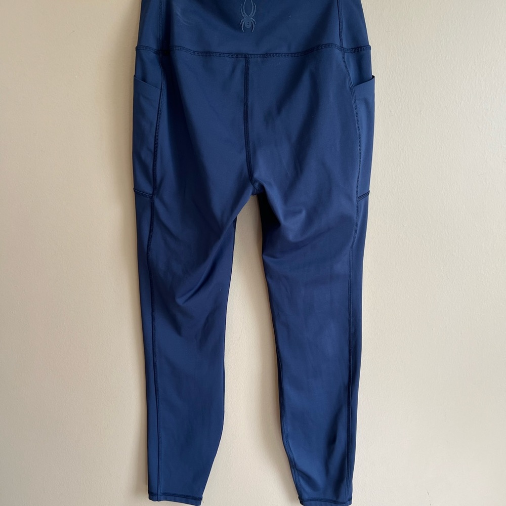 SPYDER Women’s Active #SP641 Athletic Leggings Navy size Medium - Picture 4 of 7